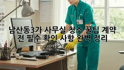 ✨ 남산동3가 사무실 청소 꿀팁! 계약 전 필수 확인 사항 완벽 정리 🧹